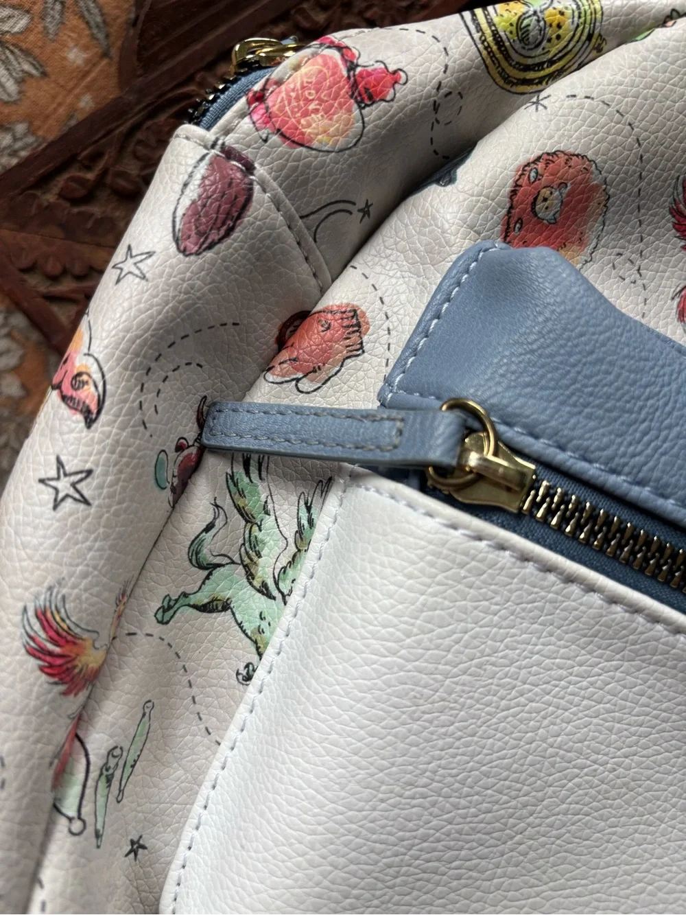 Warner Bros. White and Light Blue Illustrated Mini Backpack